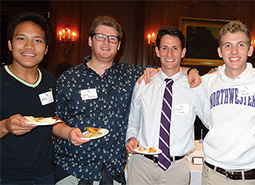 Four MMSS students at a gathering